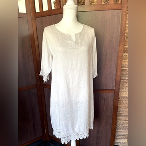 Alessia Pacini Linen‎ Shift Dress Size Medium